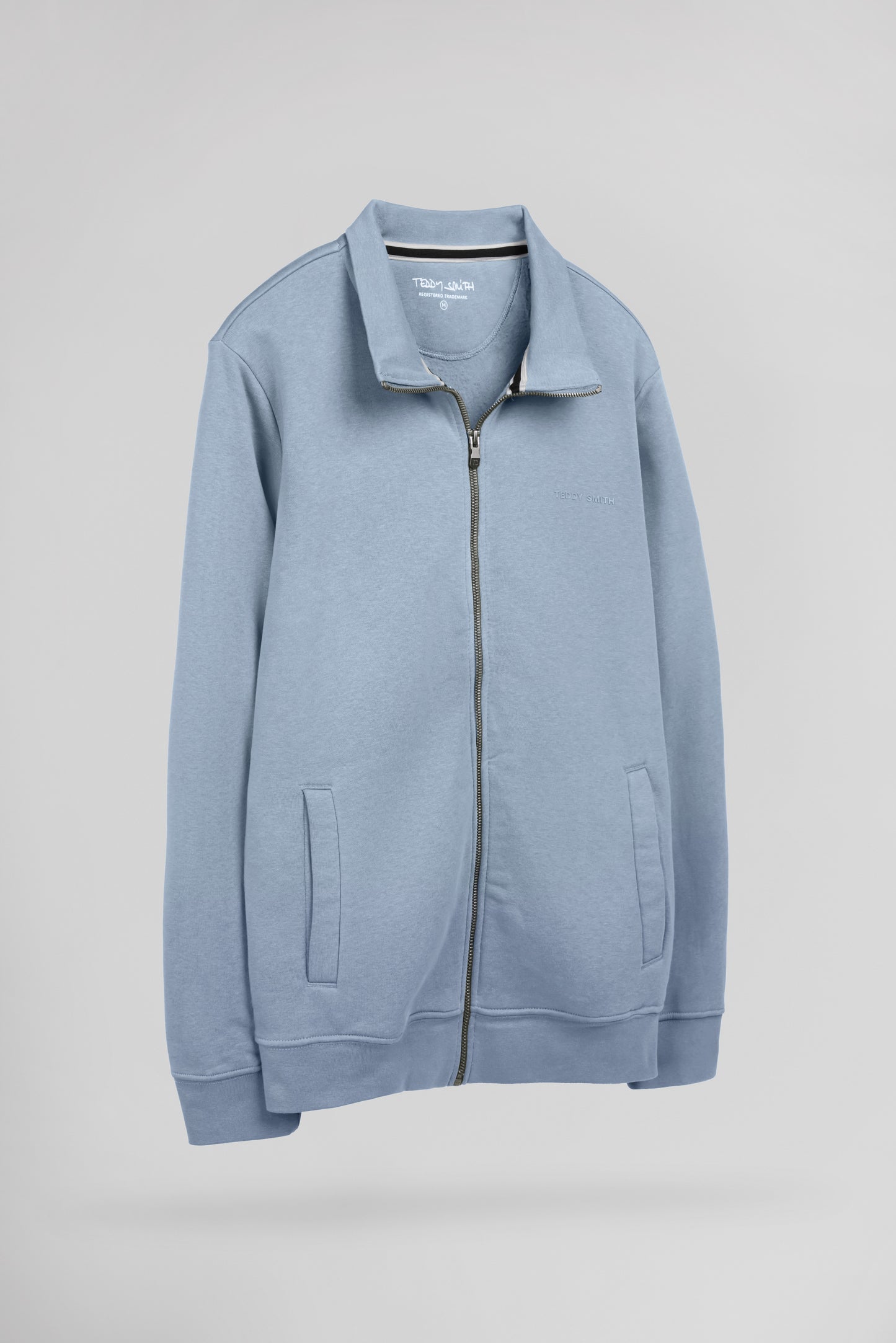Gilet sweat zippé col montant G-NARKUS ZIP BLEU MINERAL