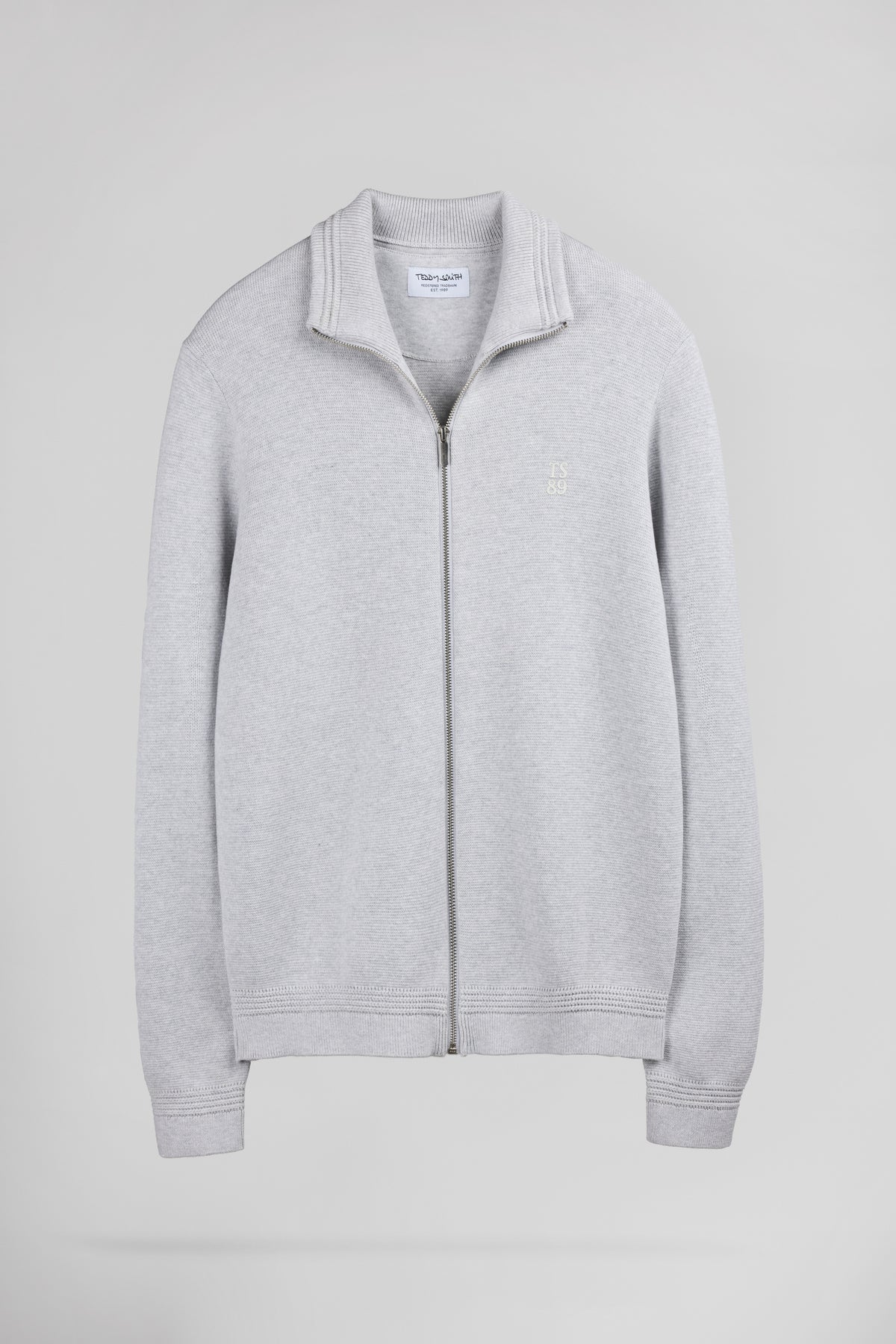 Gilet zippé col montant G-ETTORE 2 WHITE MELANGE