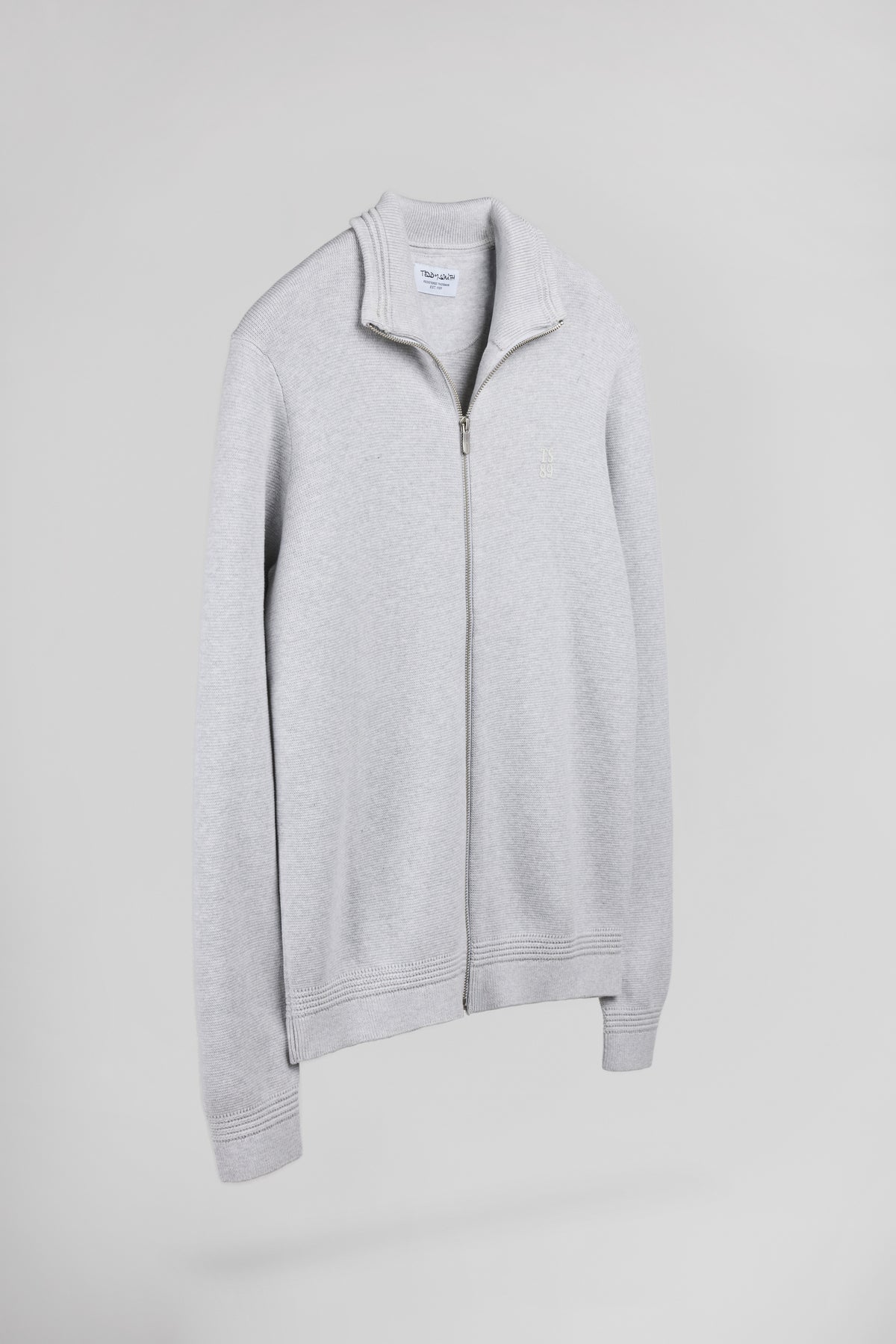 Gilet zippé col montant G-ETTORE 2 WHITE MELANGE