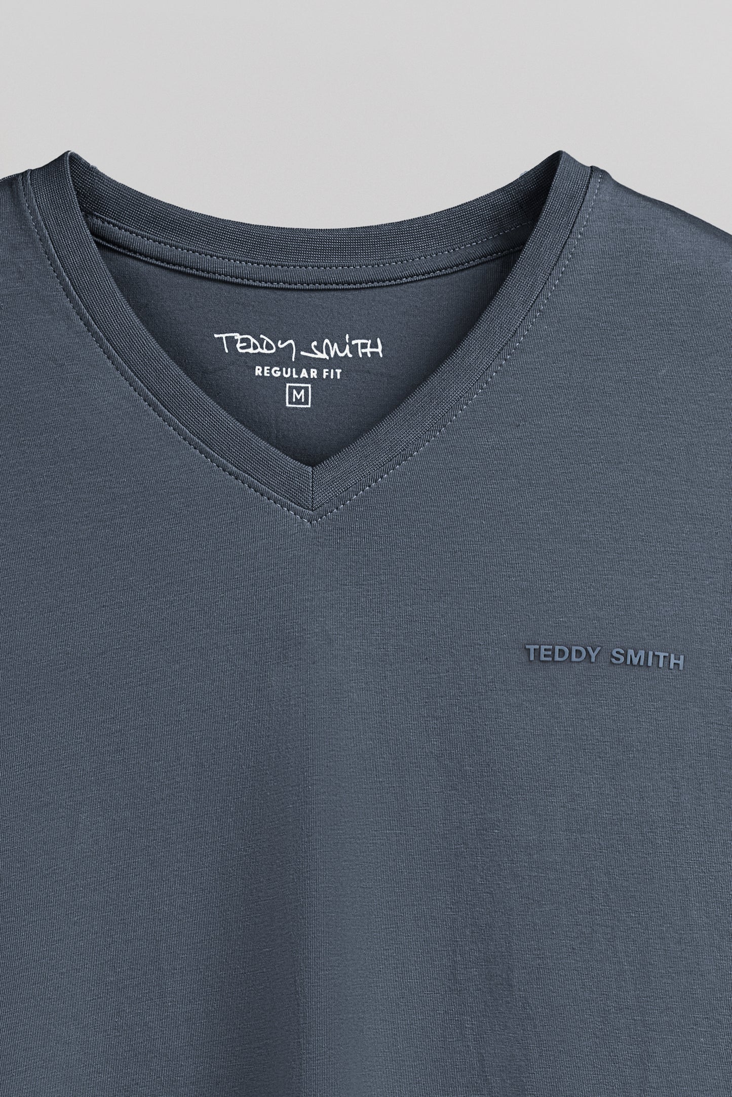 T-shirt col V TAWAX 2 MC GRIS METEORE