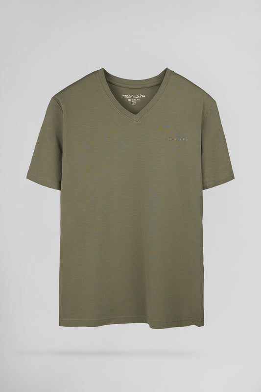 Achat T-shirt Col V TAWAX 2 MC DUSTY KAKI