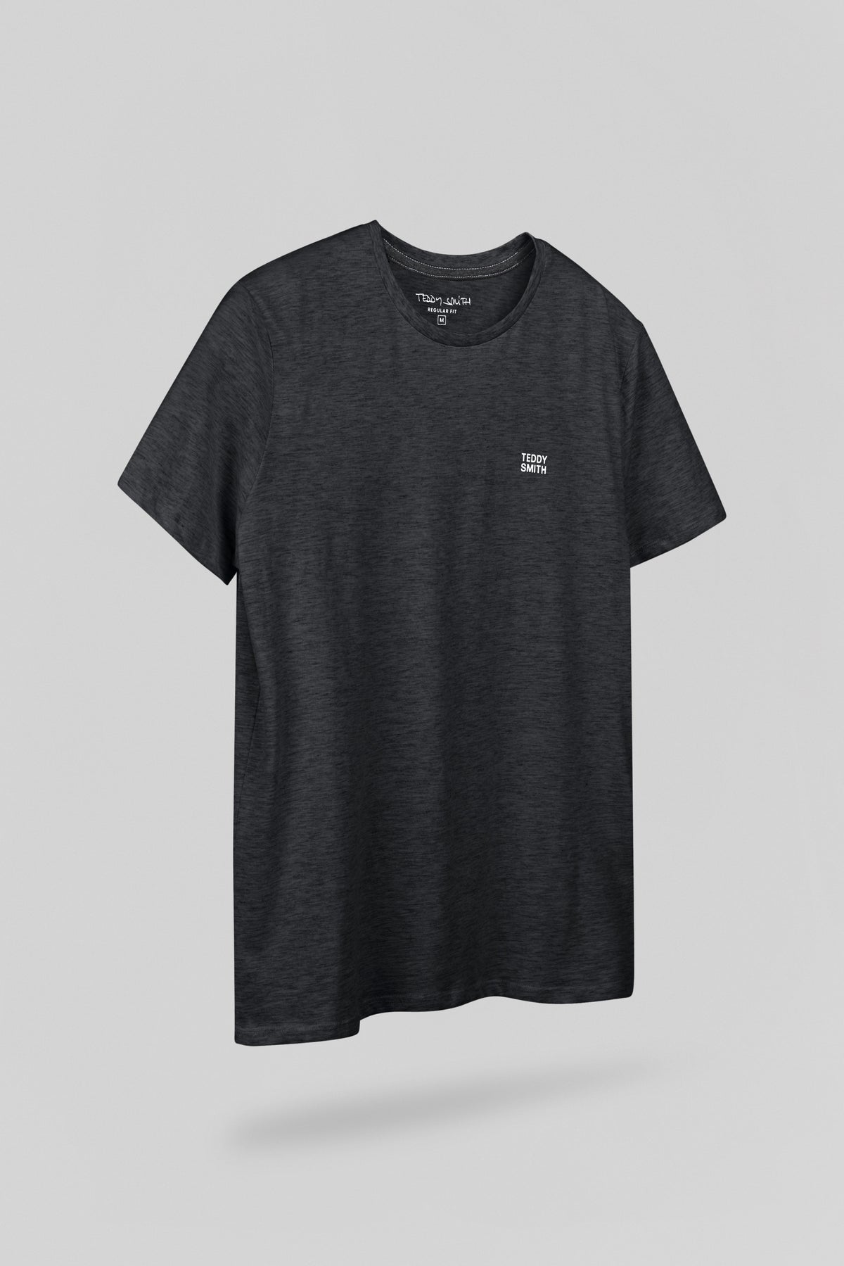 T-shirt col rond THE TEE 1 MELANGE BLACK/BLANC
