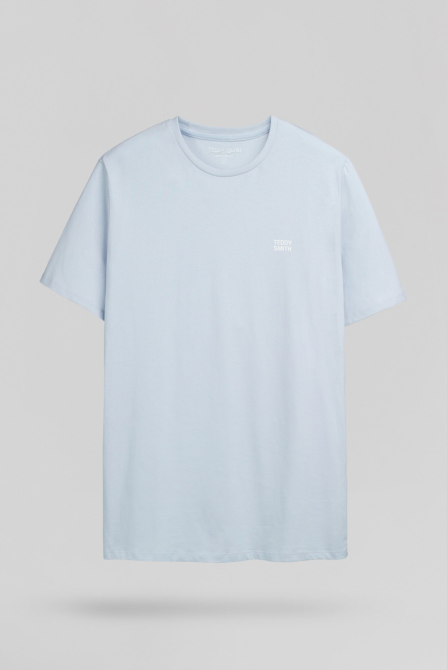 T-shirt col rond THE TEE 1 MC PASTEL BLUE CHINE