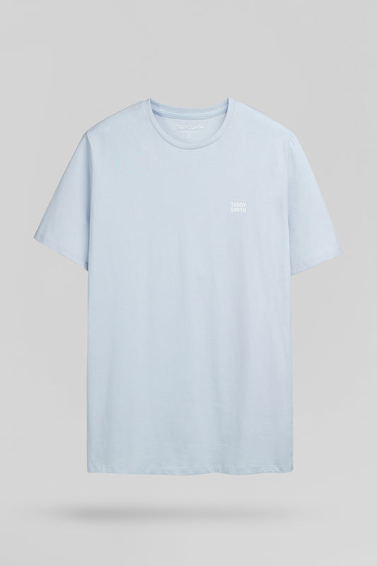Achat T-shirt col rond THE TEE 1 MC PASTEL BLUE CHINE
