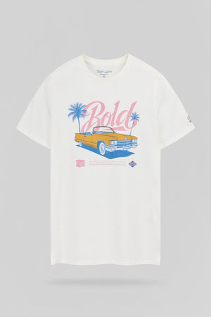 T-shirt col rond T-CARSER MC MIDDLE WHITE