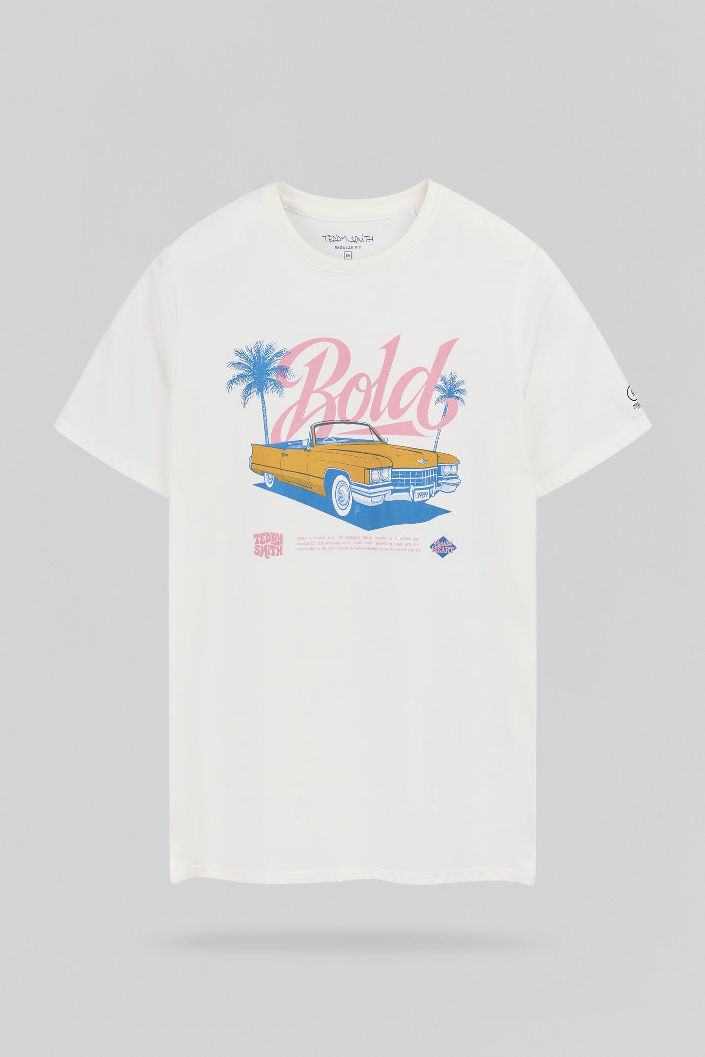 T-shirt col rond T-CARSER MC MIDDLE WHITE