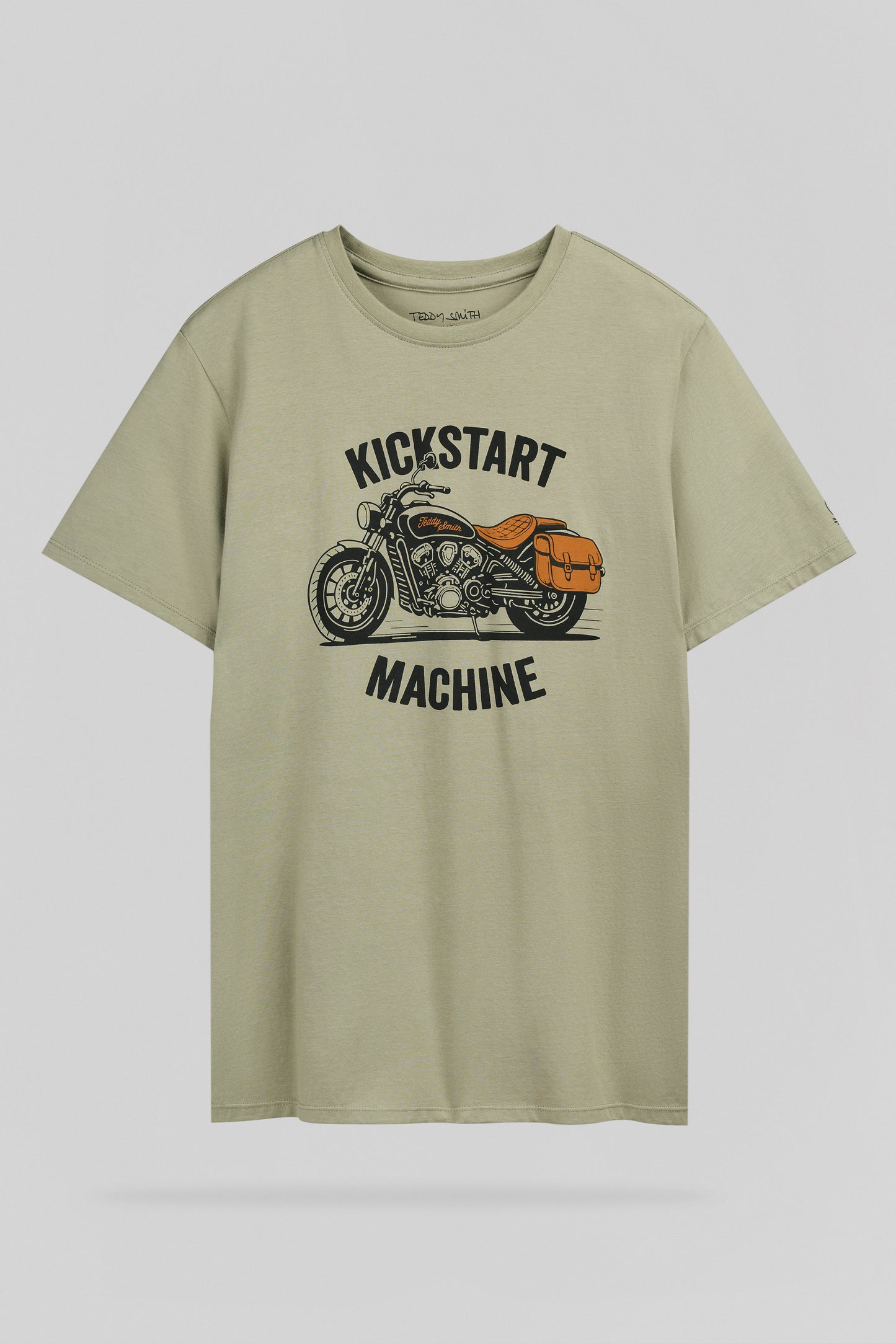 T-shirt col rond T-CARSO MC BLEACH KAKI