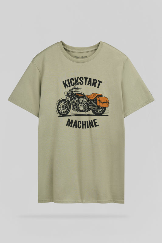 Achat T-shirt col rond T-CARSO MC BLEACH KAKI