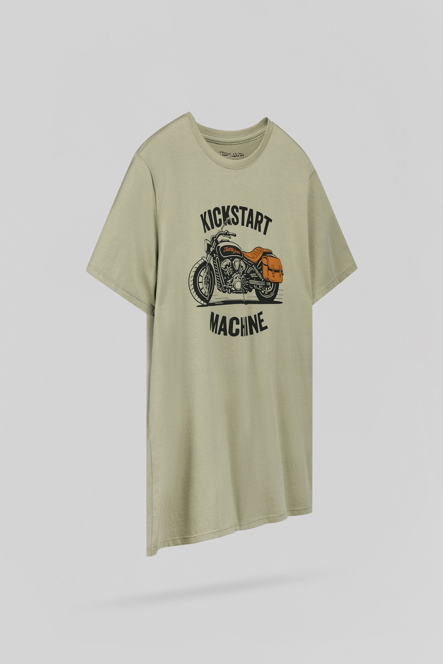 T-shirt col rond T-CARSO MC BLEACH KAKI