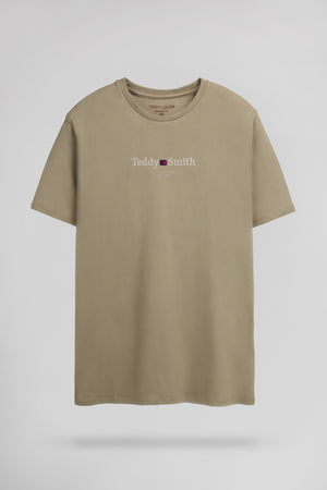 T-shirt col rond T-JIM MC WOLF BEIGE