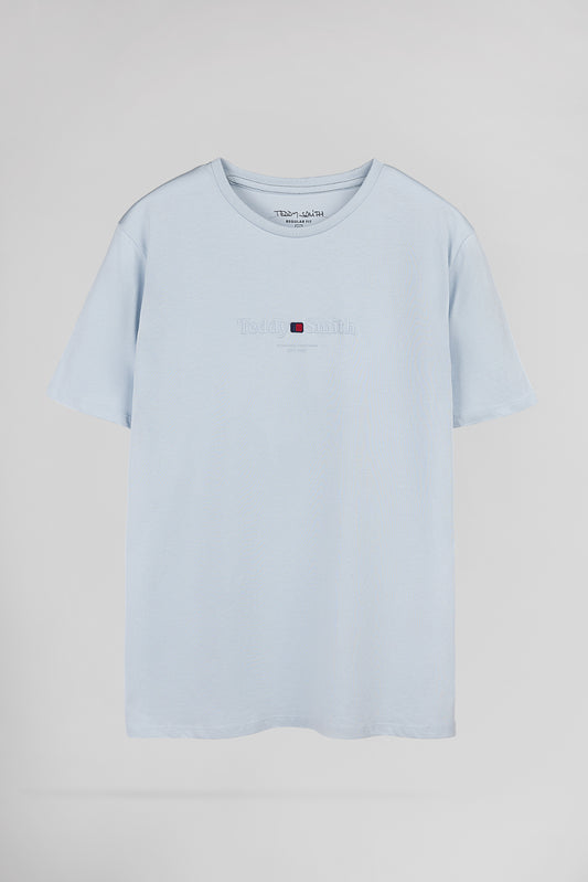 Achat T-shirt col rond T-JIM MC PASTEL BLUE
