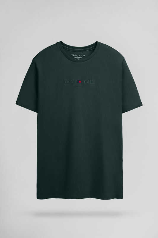 Achat T-shirt col rond T-JIM MC VERT PIN