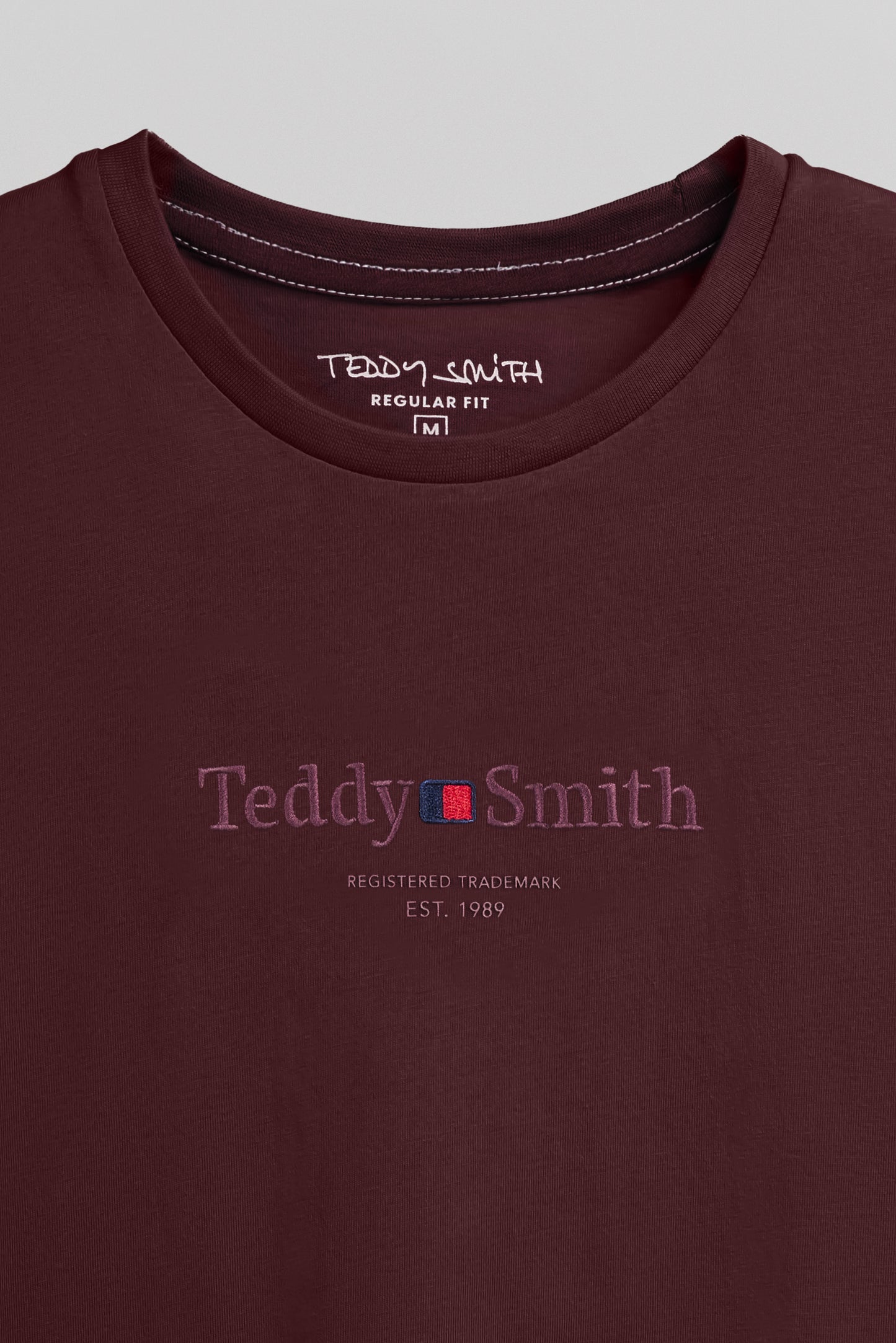 T-shirt col rond T-JIM MC BORDEAUX FONCE