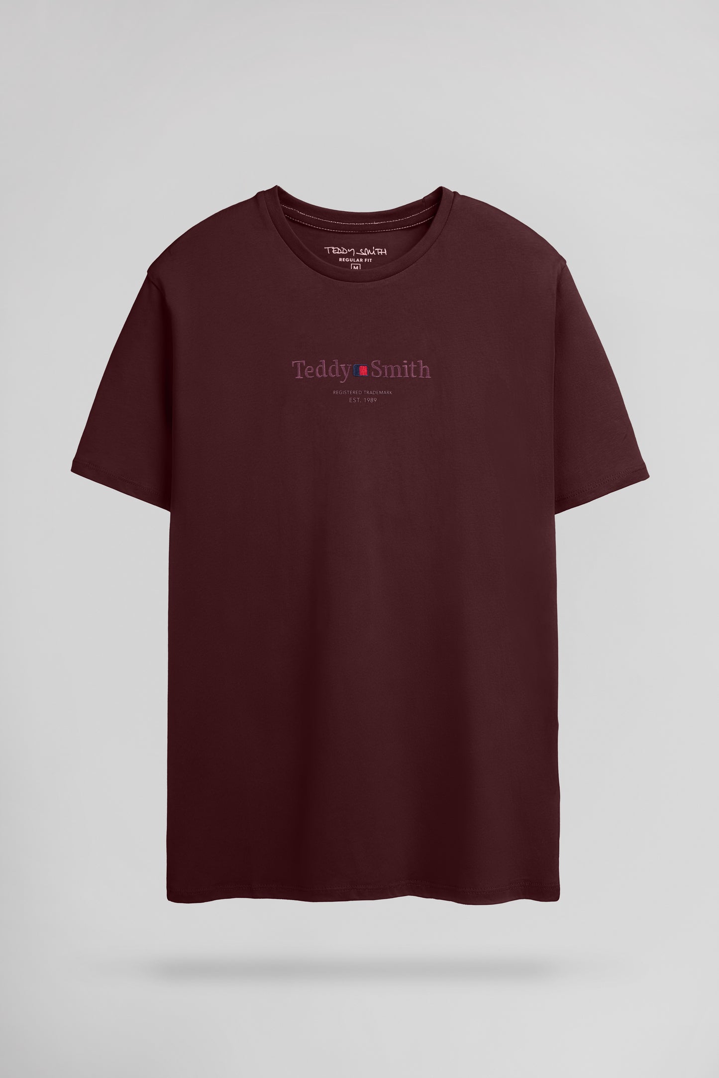 T-shirt col rond T-JIM MC BORDEAUX FONCE