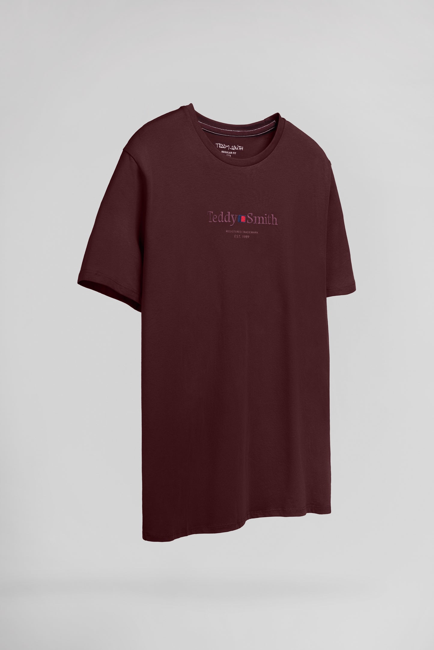 T-shirt col rond T-JIM MC BORDEAUX FONCE