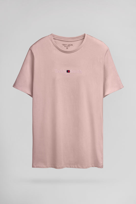 Achat T-shirt col rond T-JIM MC WOOD ROSE