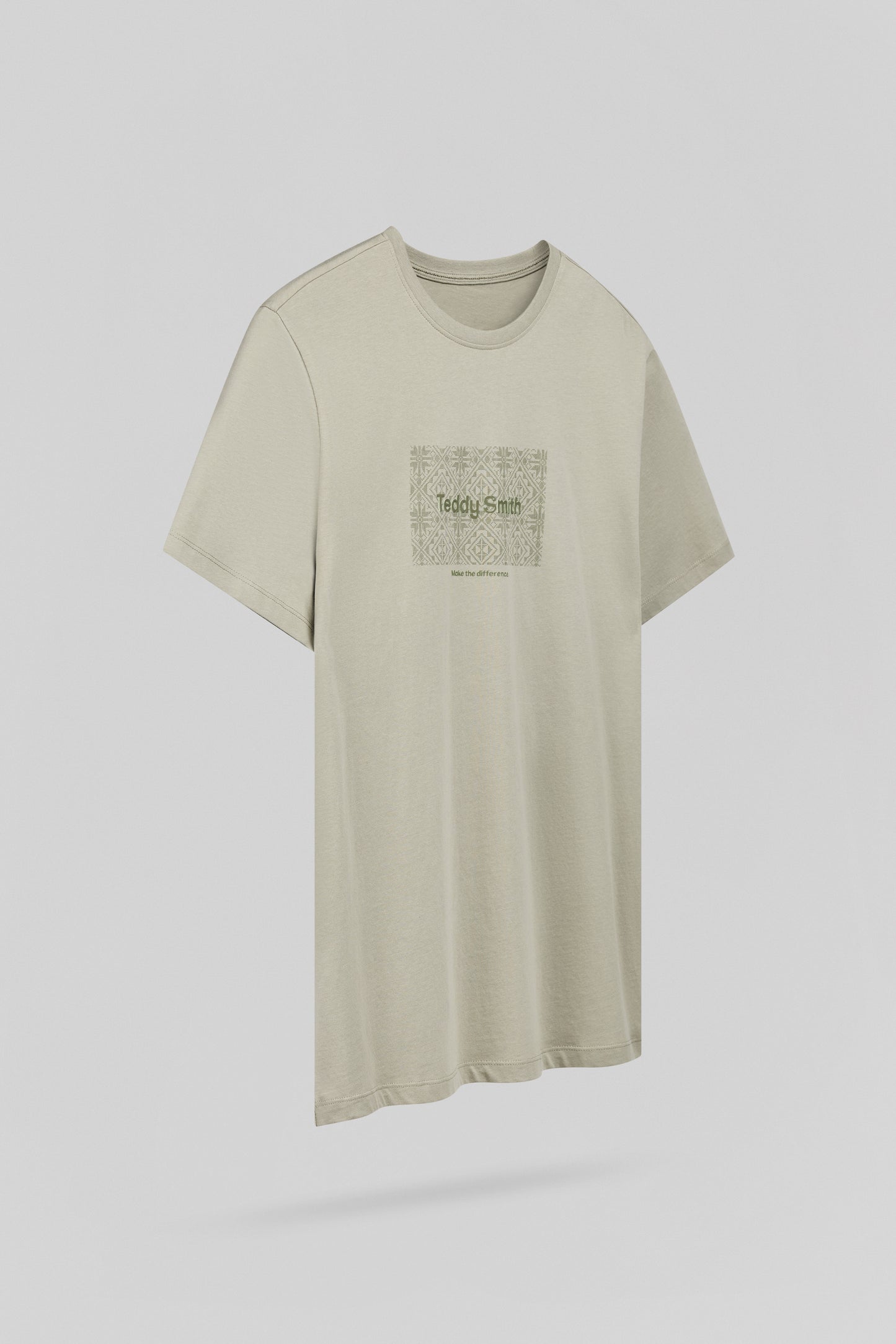 T-shirt col rond T-ARES MC BLEACH KAKI