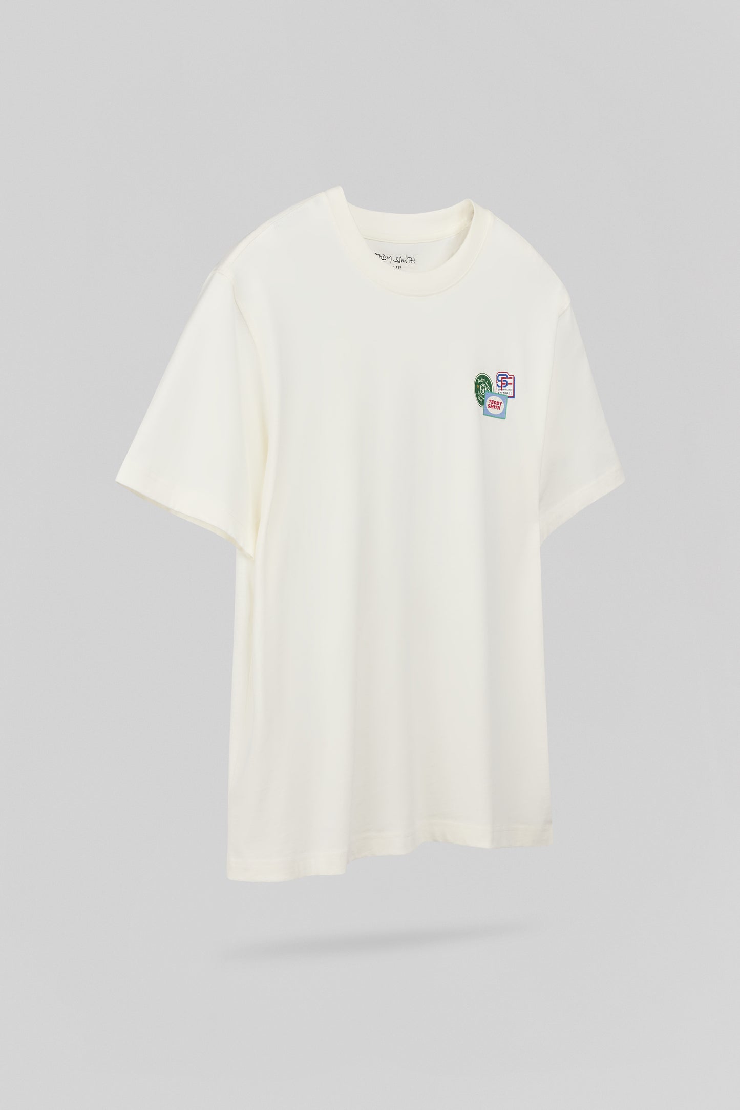 T-shirt ample T-BADGES MC MIDDLE WHITE