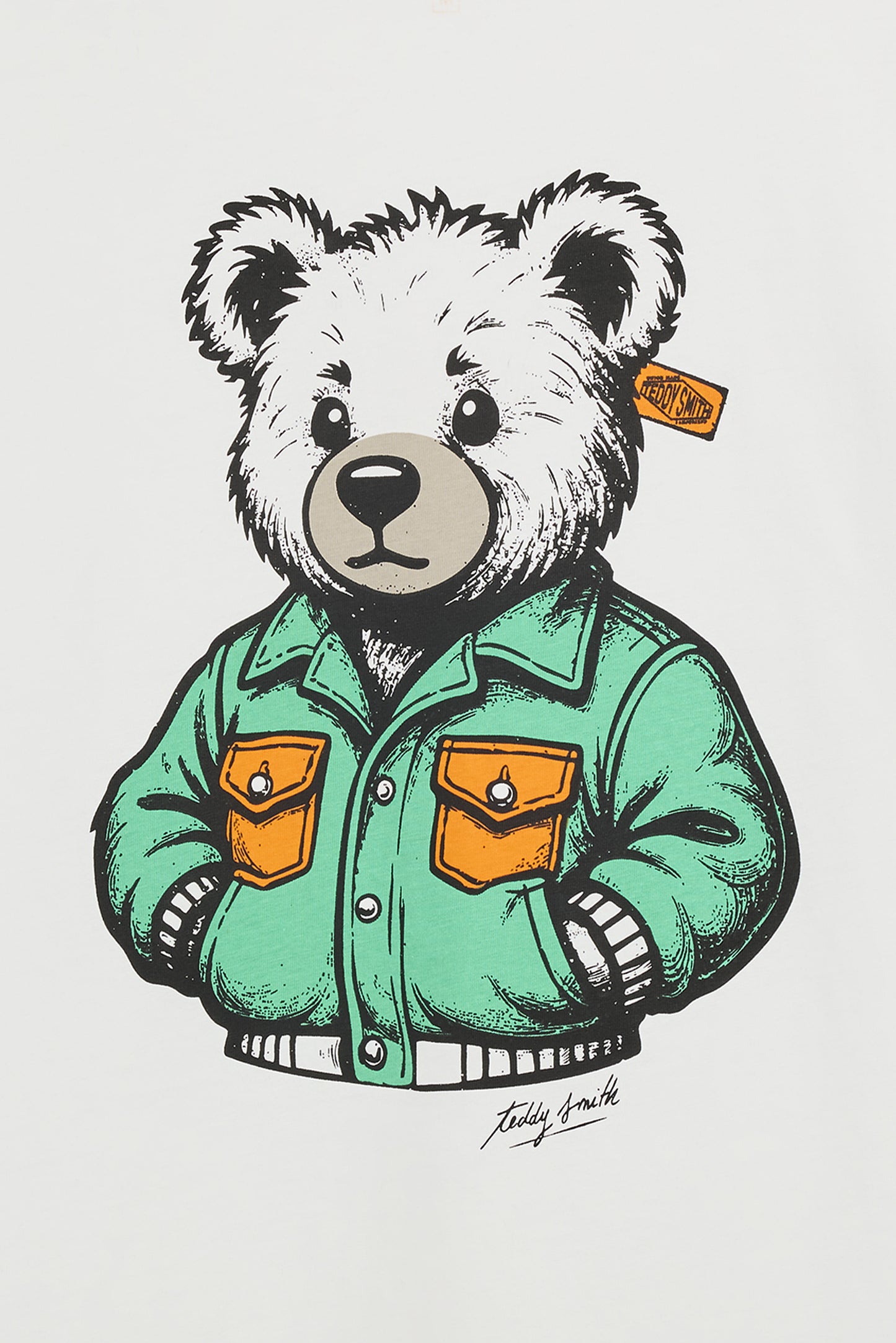 T-shirt T-BEAR MC MIDDLE WHITE