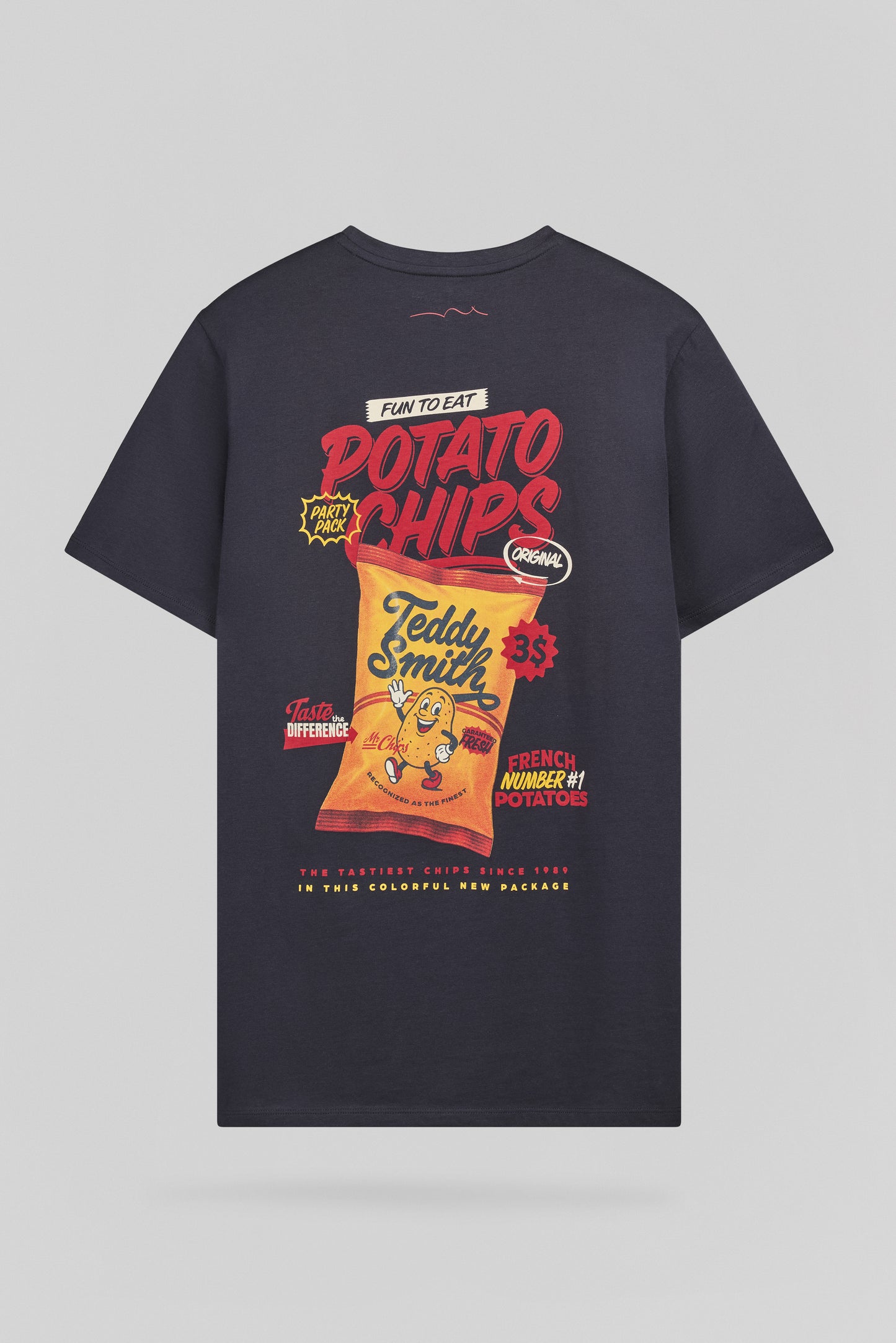 T-shirt col rond T-CHIPS MC DARK NAVY