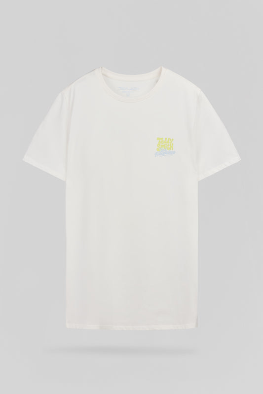 Achat T-shirt col rond T-FRANS MC MIDDLE WHITE