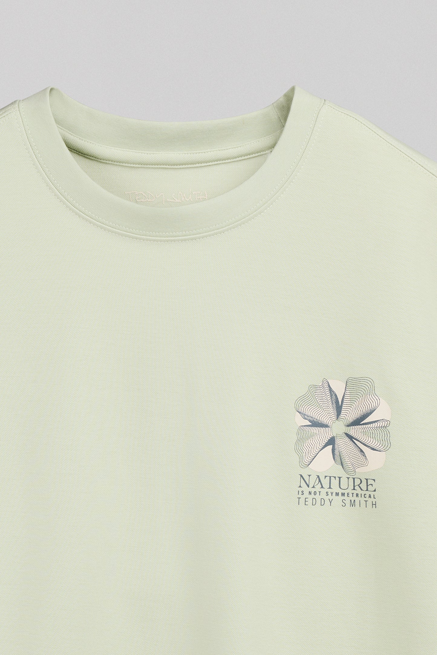 T-shirt ample T-NATURE MC VERT NACRE