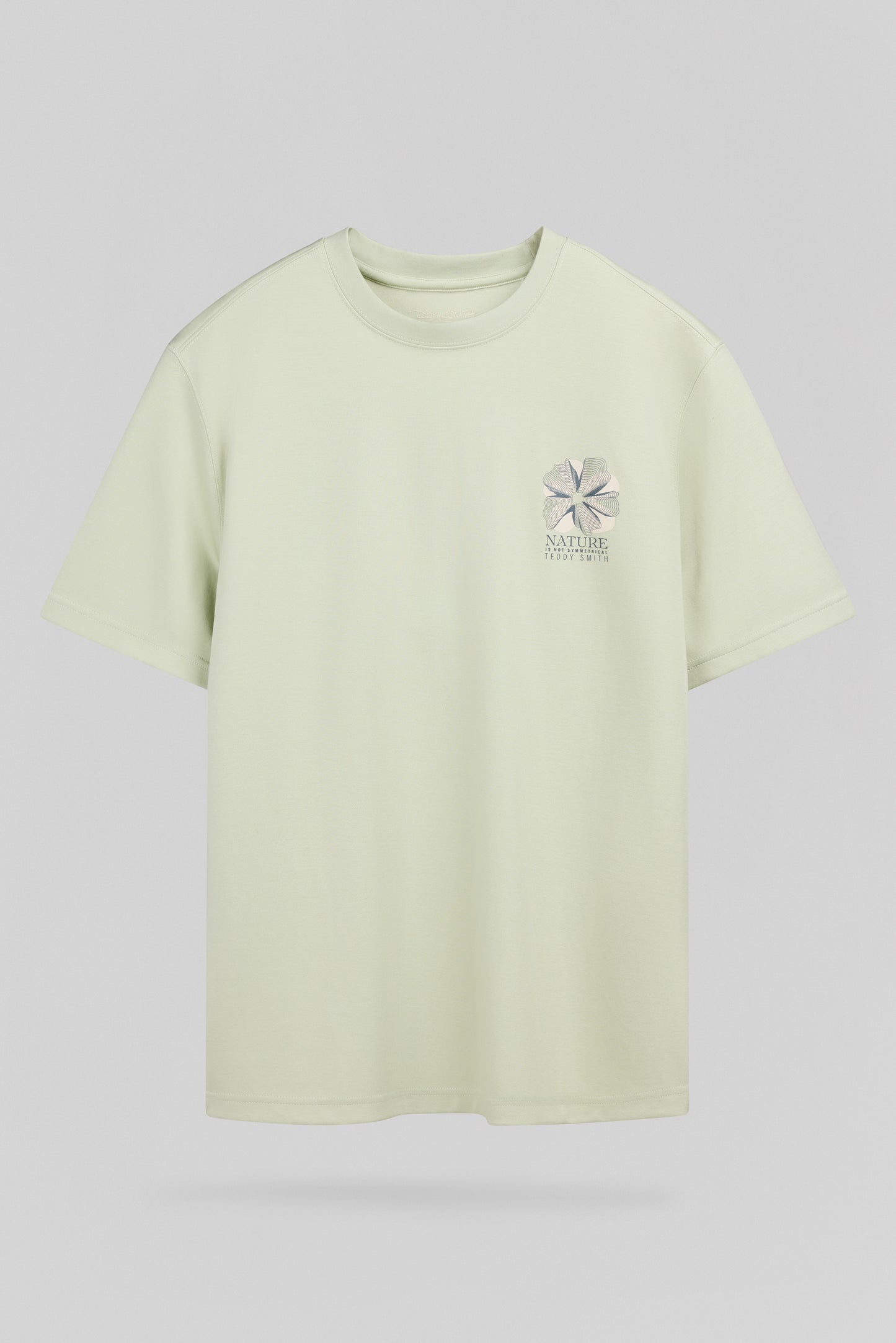 T-shirt ample T-NATURE MC VERT NACRE