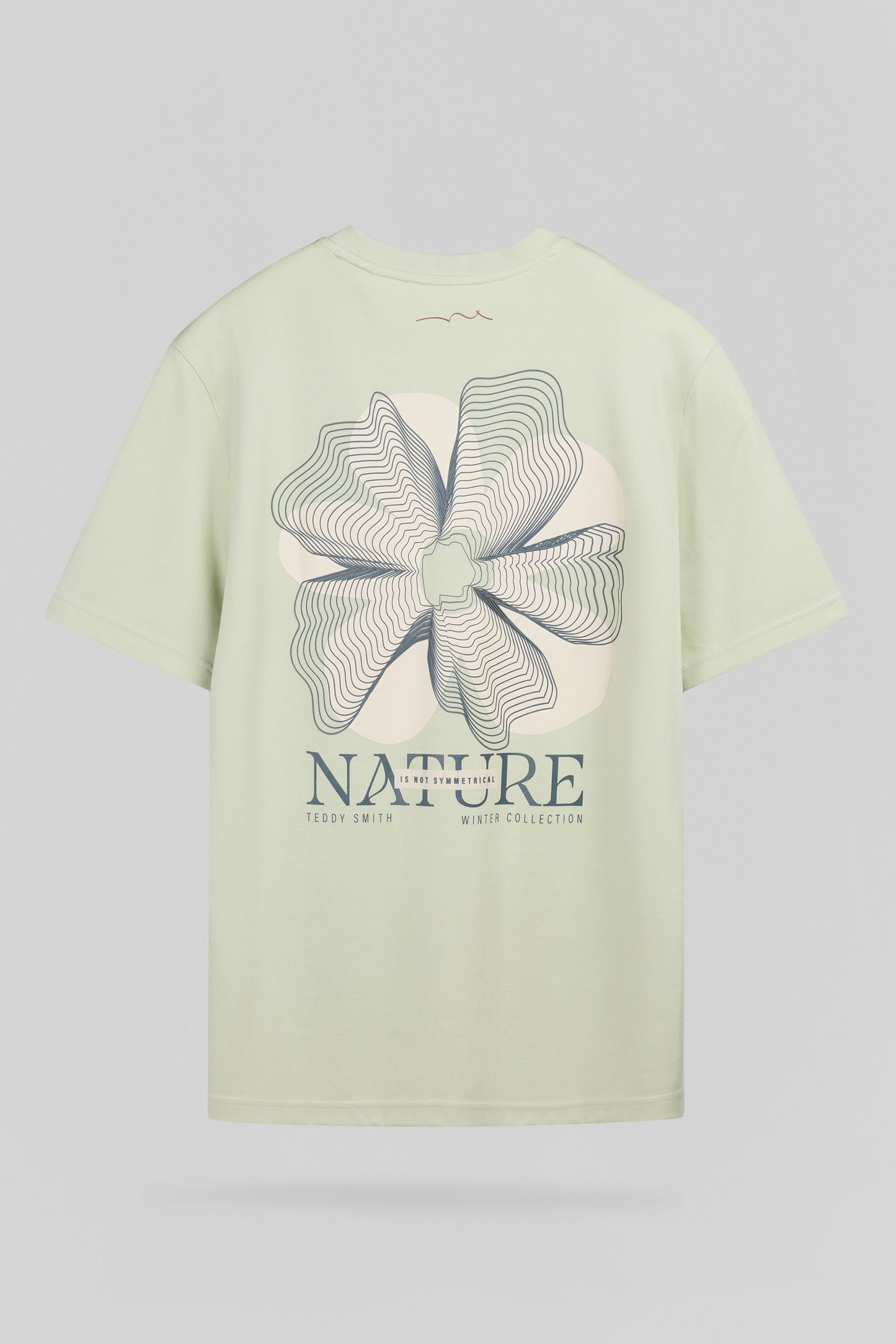 T-shirt ample T-NATURE MC VERT NACRE