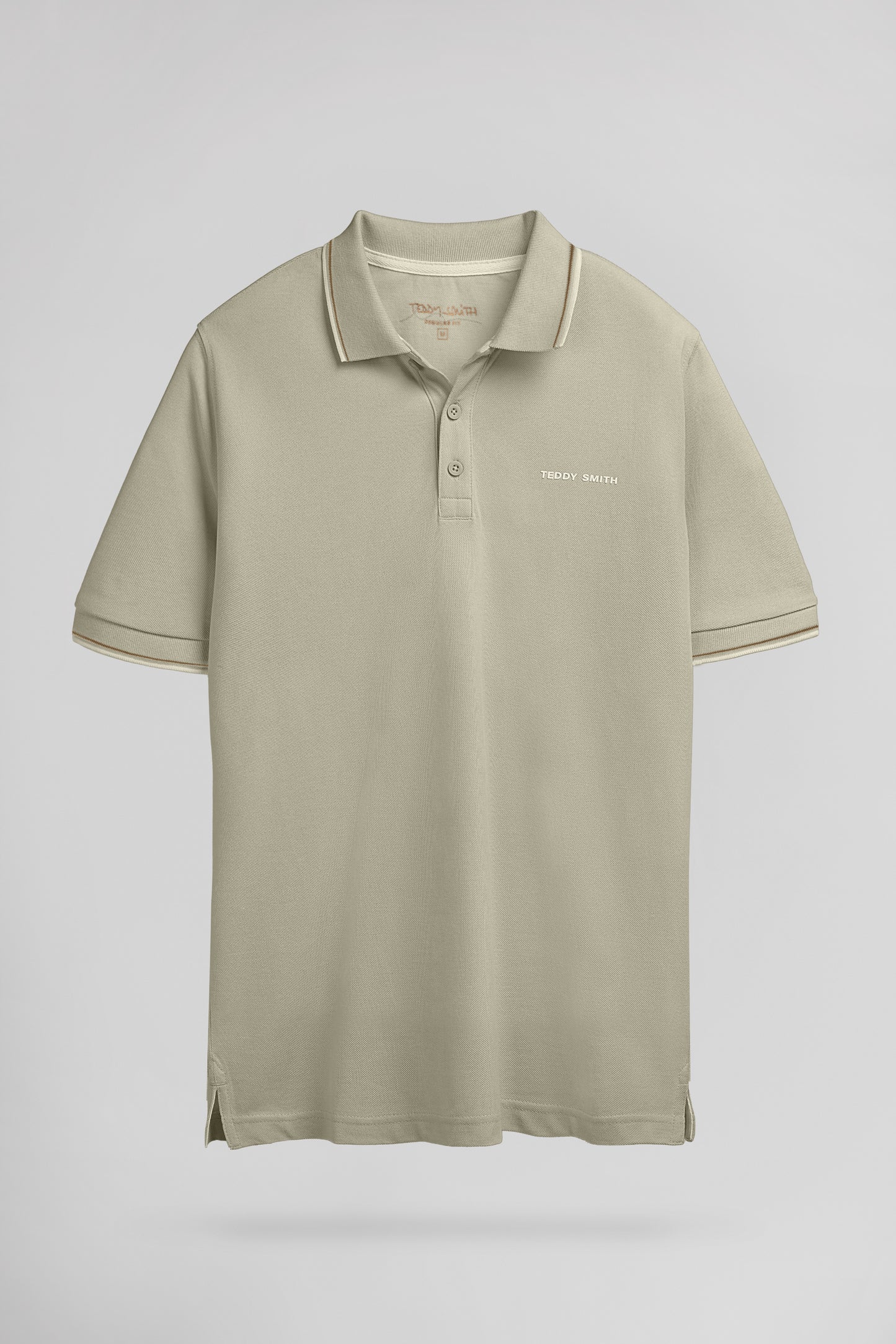 Polo piqué PASIAN 2 MC BLEACH KAKI