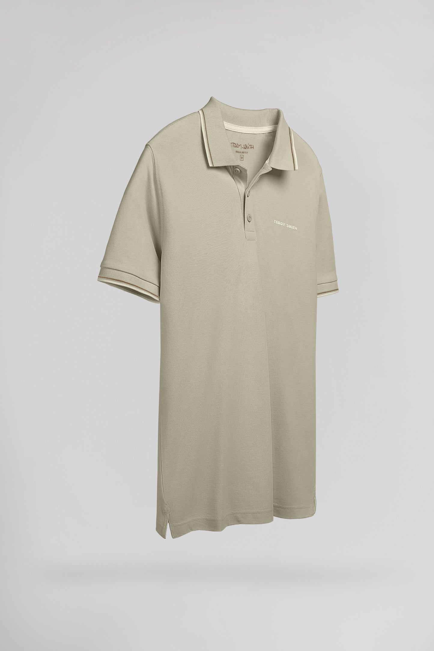 Polo piqué PASIAN 2 MC BLEACH KAKI