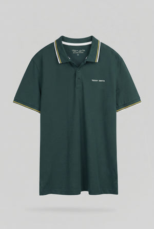 Polo piqué PASIAN 2 MC VERT PIN