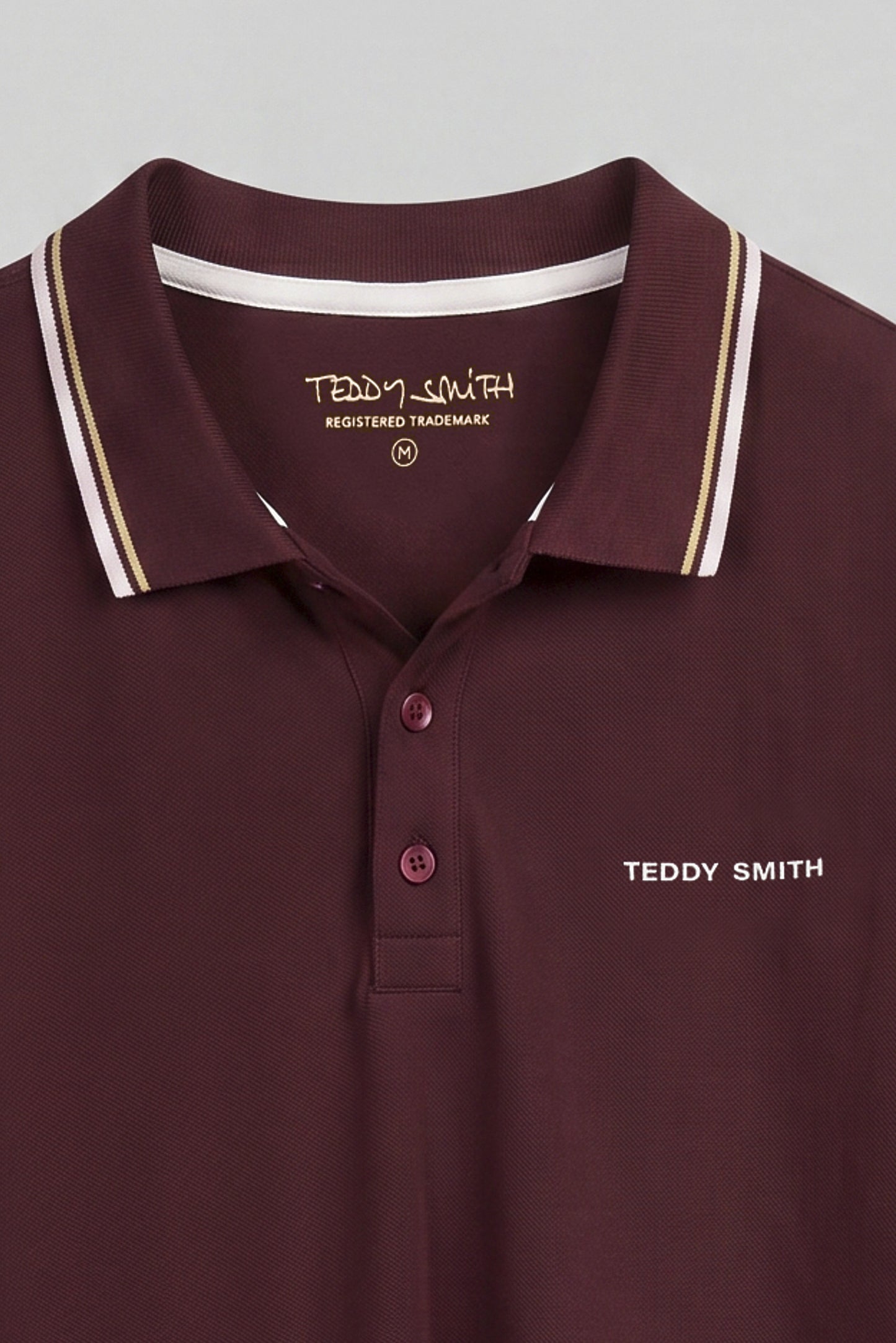 Polo PASIAN 2 MC BORDEAUX FONCE
