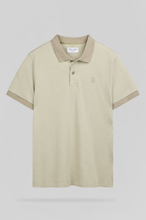 Polo jacquard P-OSEY MC BLEACH KAKI