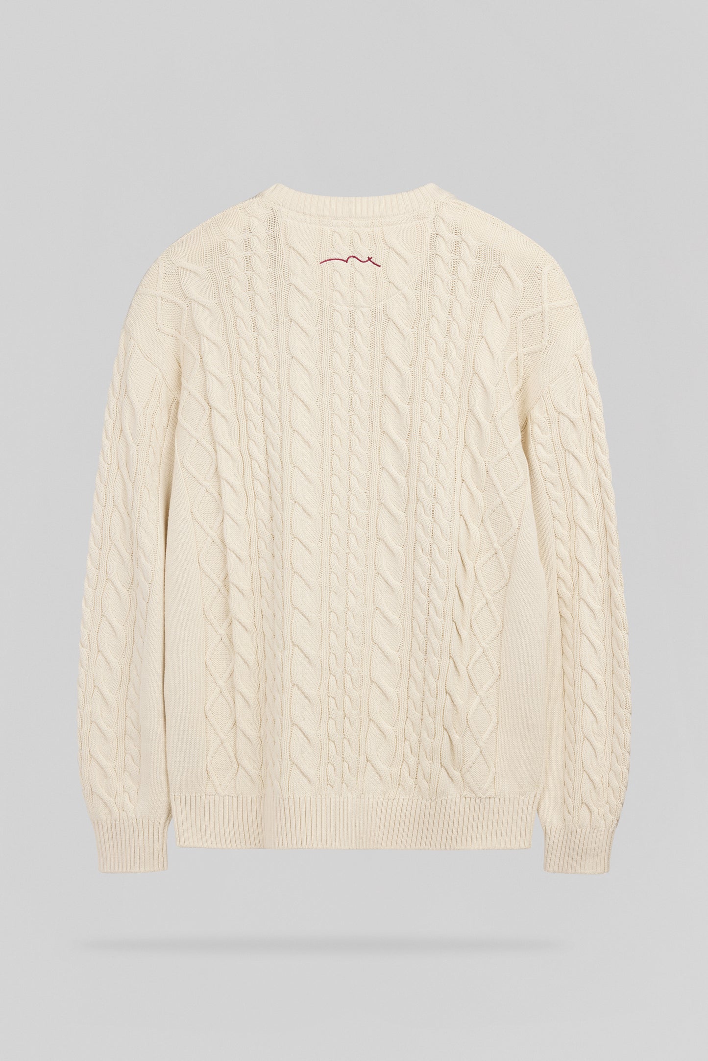 Pull col rond maille torsadée P-ARON CREAM