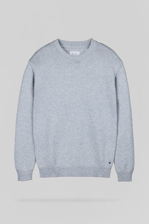 Pull en maille P-LOIC BLEU MINERAL
