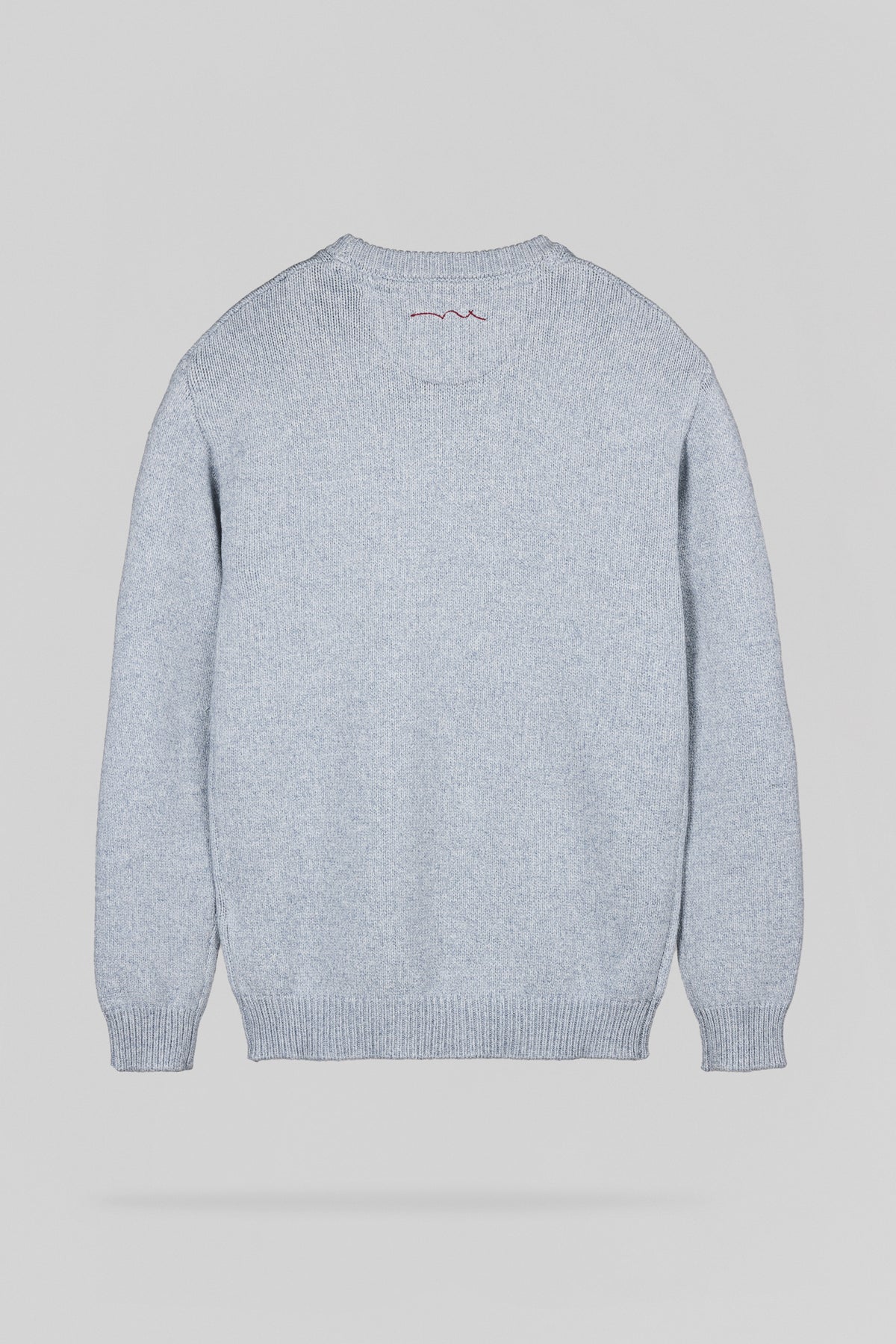 Pull en maille P-LOIC BLEU MINERAL