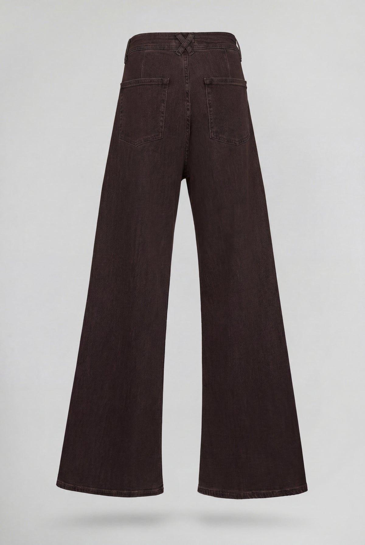 Jean flare taille haute P-JOSEFA 4PP DE MARRON FONCE
