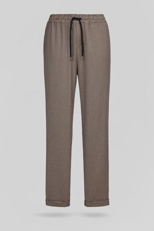 Pantalon ville motif pied de poule TEDDY CITY WOLF BEIGE - Teddy Smith