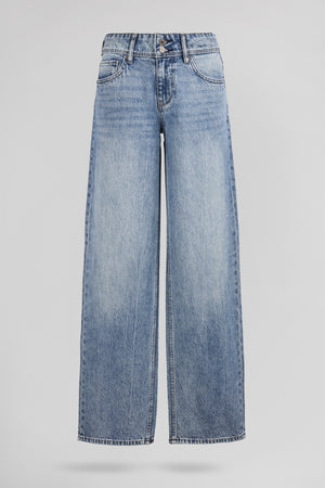 Jean fit loose P-GLADYS LOW WI FRIPP / INDIGO CLAIR