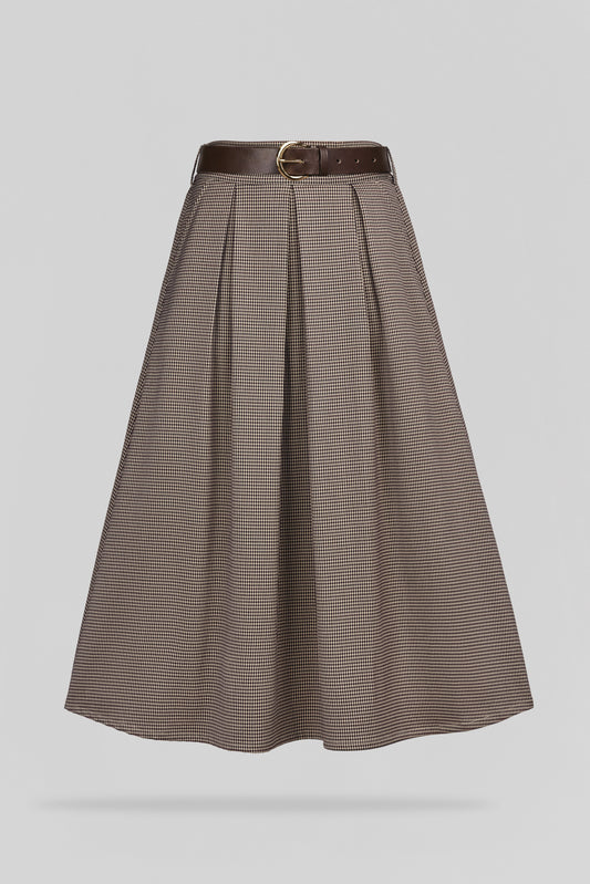 Achat Jupe mi-longue évasée J-DIANA WOLF BEIGE