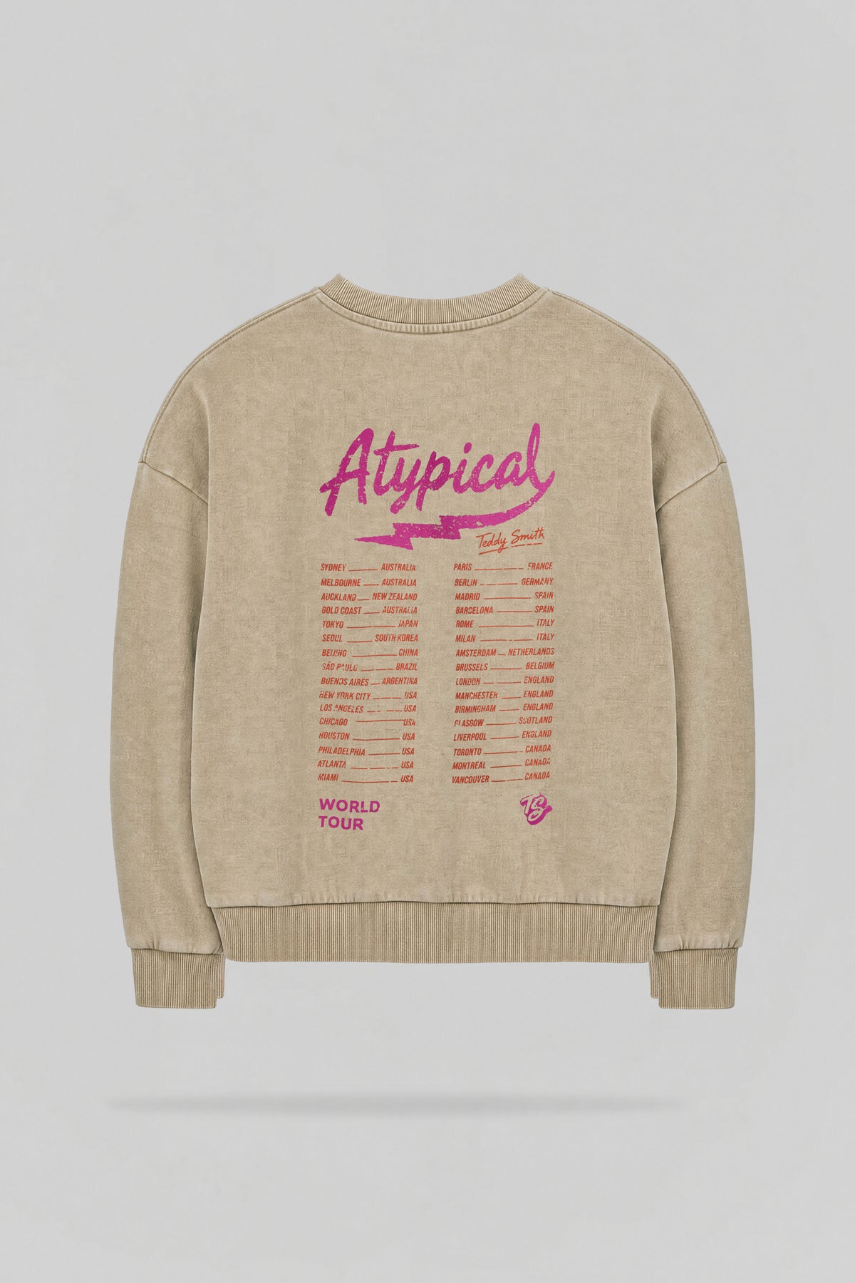 Sweat S-ATYPICAL RC WOLF BEIGE