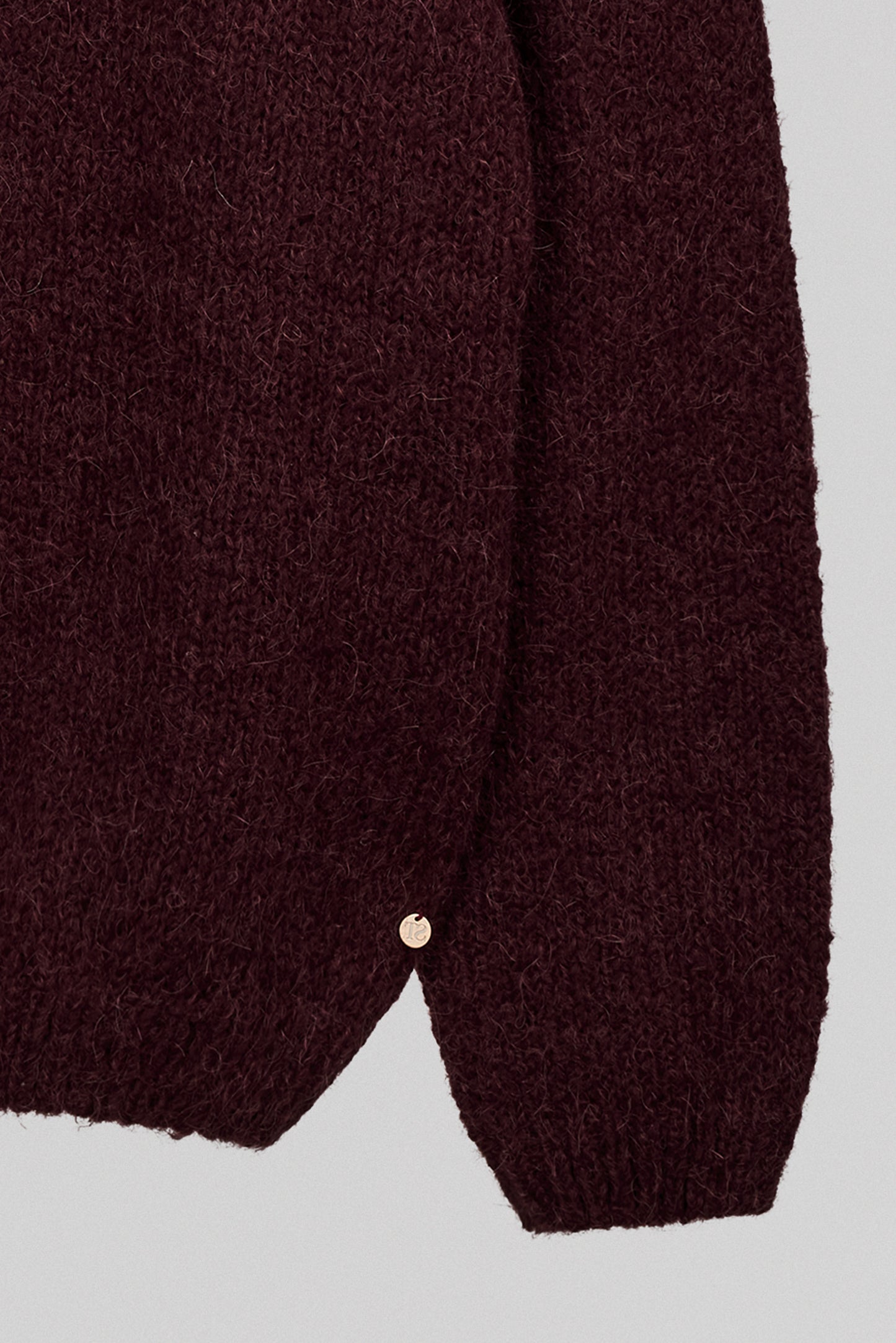 Gilet doux Alpaga G-MELA BORDEAUX FONCE
