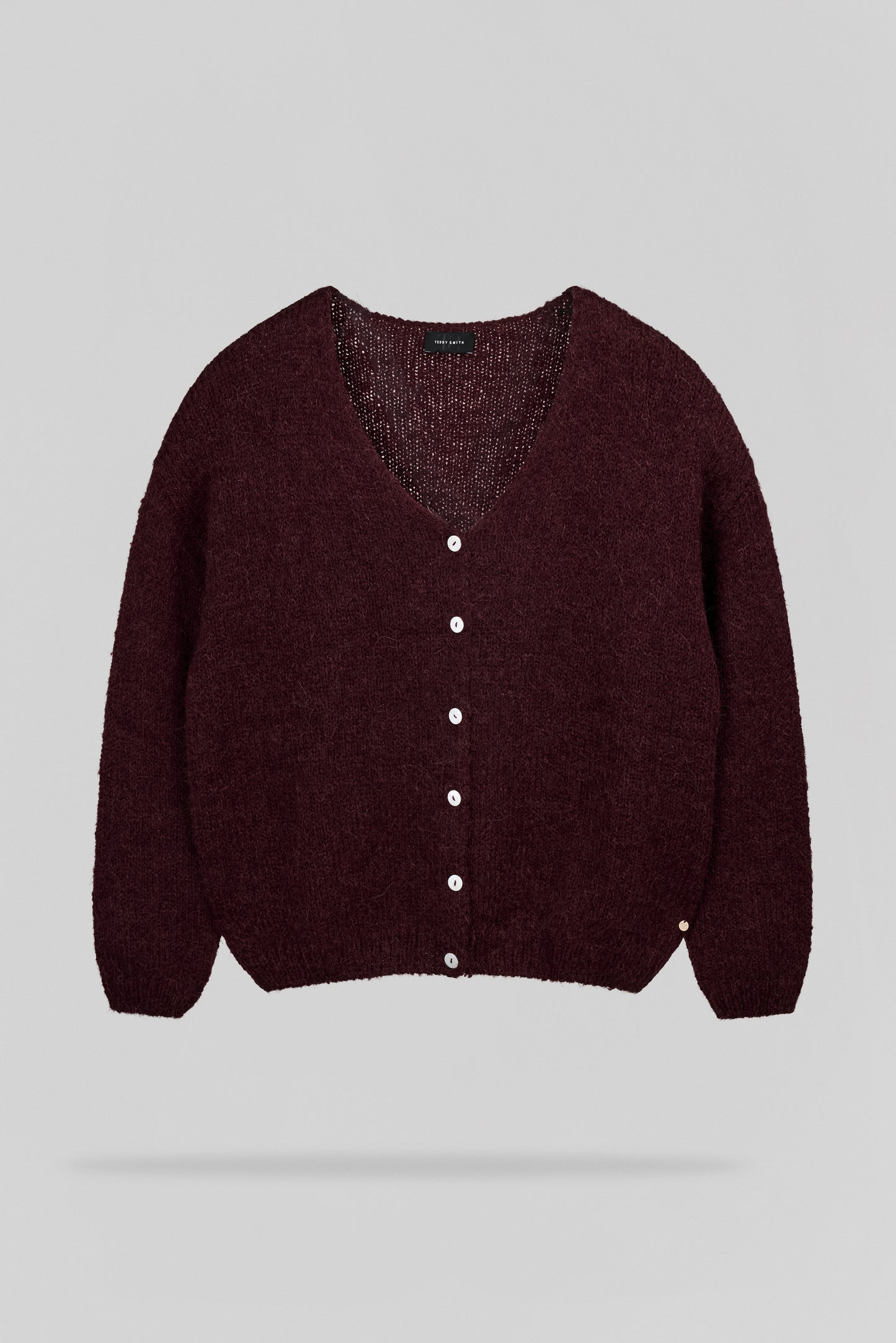 Gilet doux Alpaga G-MELA BORDEAUX FONCE