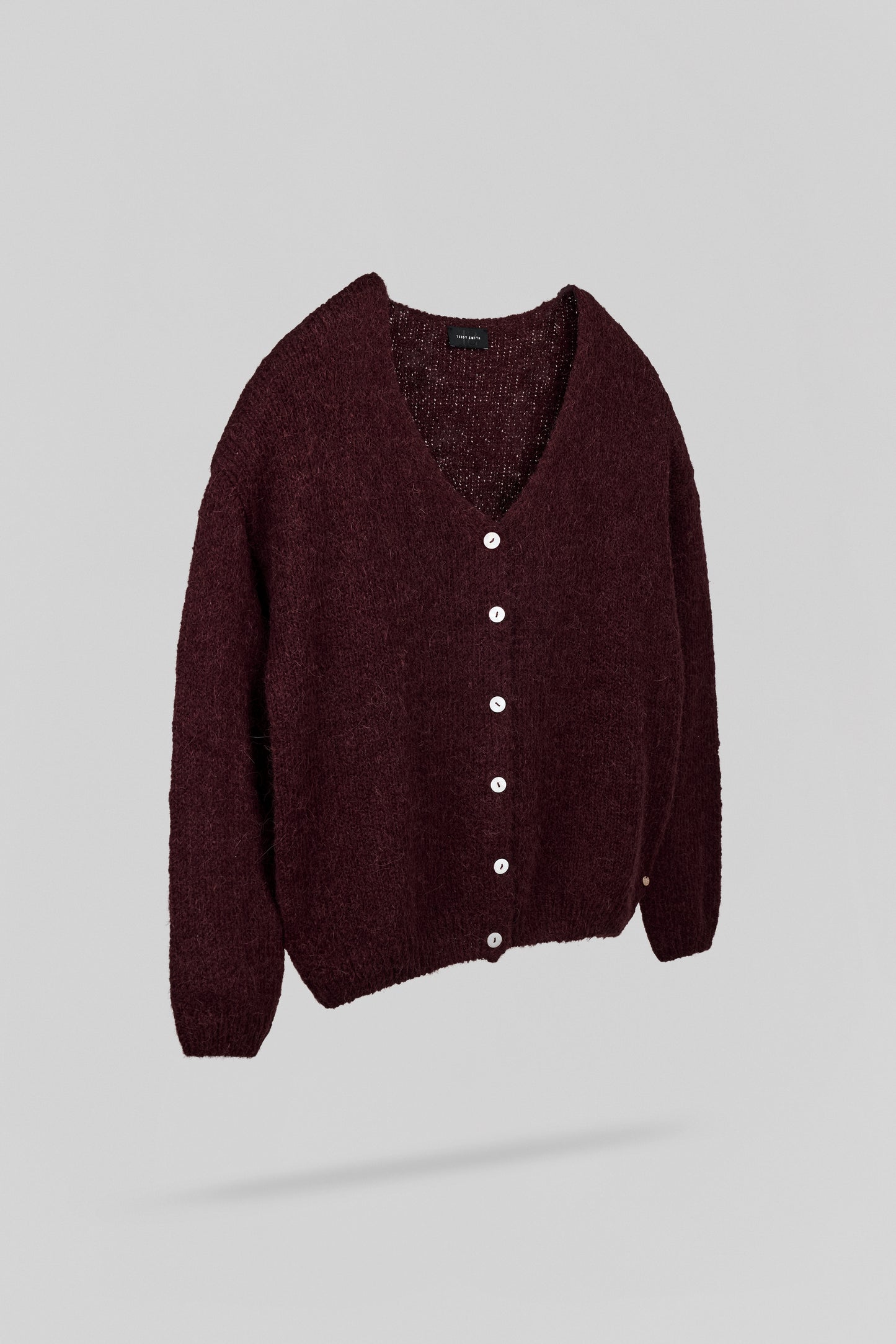 Gilet doux Alpaga G-MELA BORDEAUX FONCE