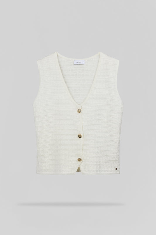 Achat Gilet G-MILLIE MIDDLE WHITE