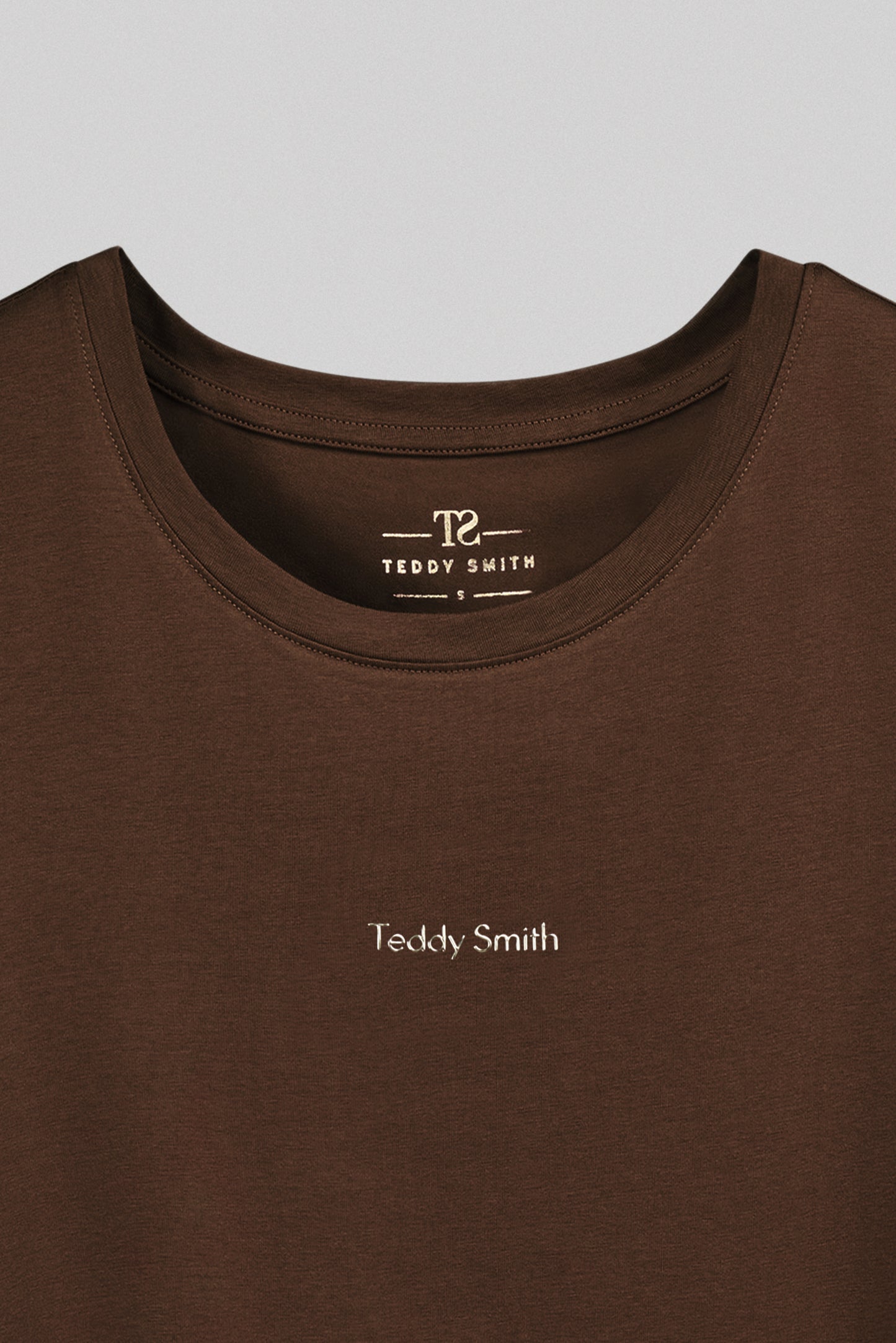 T-shirt col rond T-RIBELLE MC CHOCOLAT
