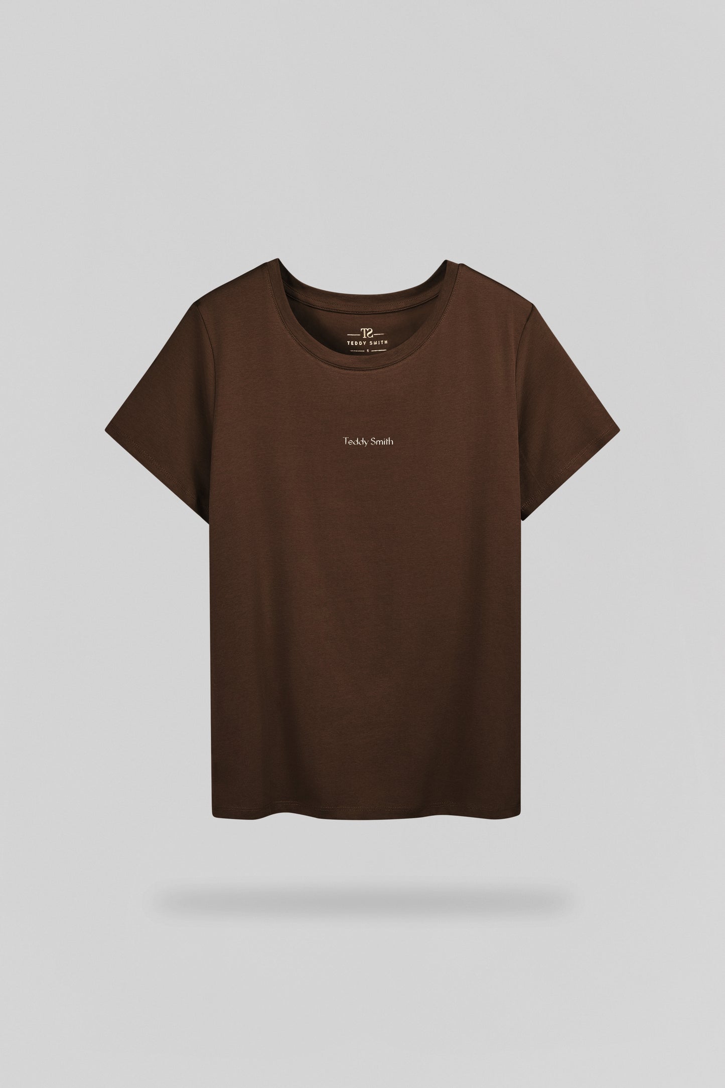 T-shirt col rond T-RIBELLE MC CHOCOLAT