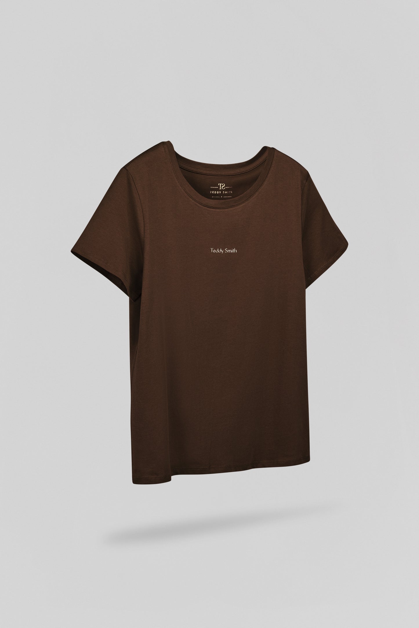 T-shirt col rond T-RIBELLE MC CHOCOLAT