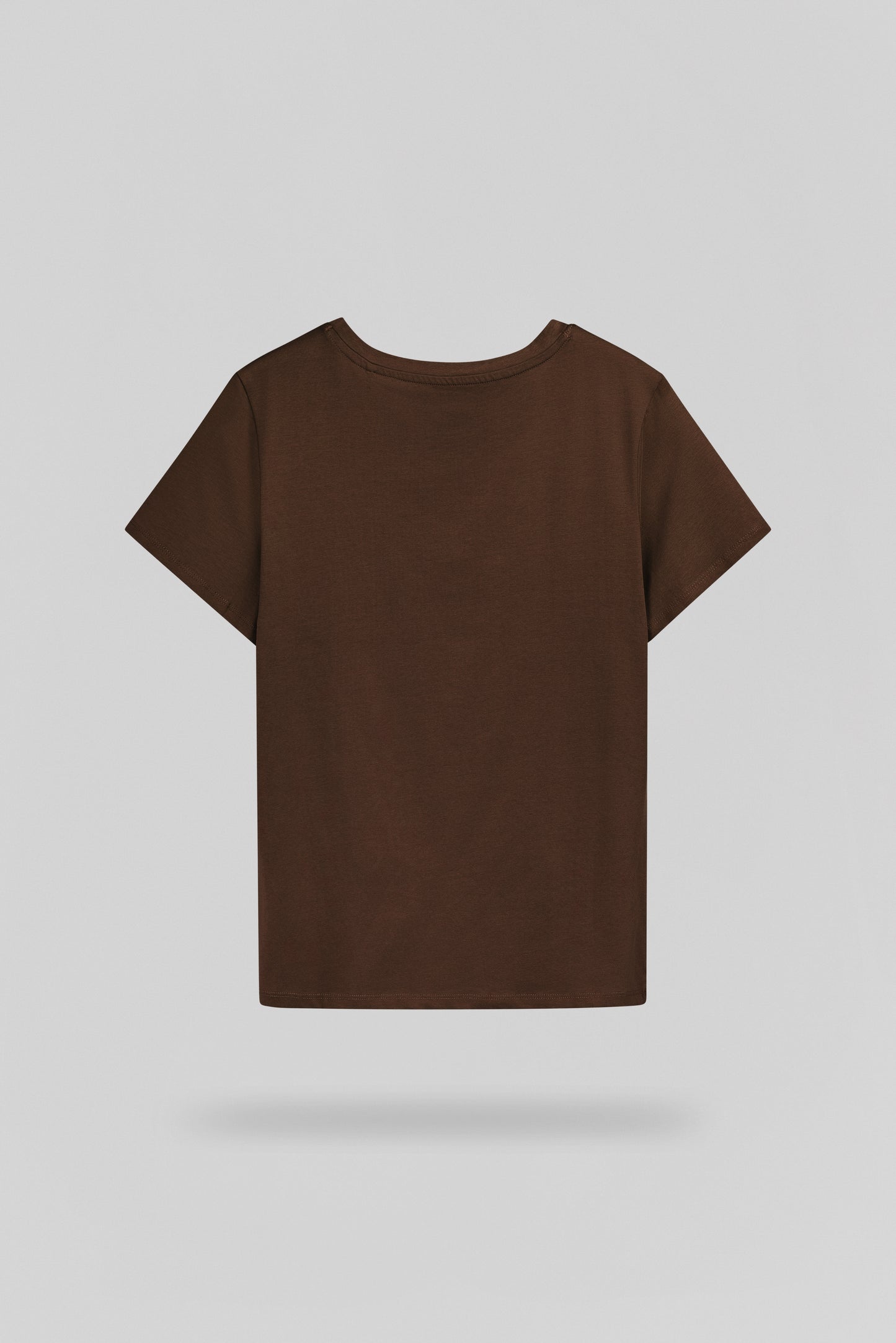 T-shirt col rond T-RIBELLE MC CHOCOLAT