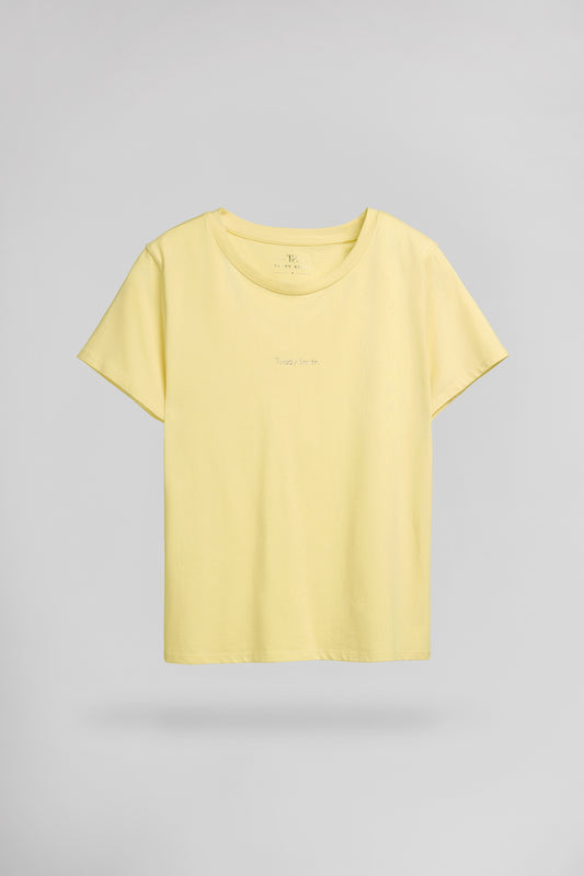 Achat T-shirt col rond T-RIBELLE MC JAUNE CITRON